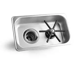 pitcher rinser, in counter, 6in x 6in x 2in nedfelt (copy)